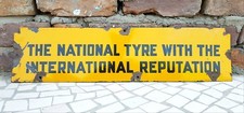Vintage The National Tyres With International Reputation Enamel Sign Board EB23 picture
