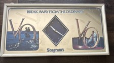 Vintage Seagrams VO Break Away from the Ordinary Wall Clock and Mirror picture