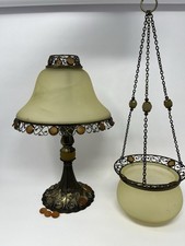 Party Lite Paris Retro Bronze Tea light Collection Frosted 2 Piece picture