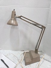 Vintage Ledu Articulating Desk/Task Lamp Off White MCM Sweden Adjustable Works picture
