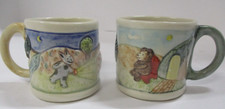 2 Laura Wilensky Small Mugs Rabbits & Bears Limited Edition picture