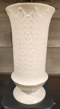 Lenox China “Autumn Leaf” Pattern Vase w/24k Gold Trim 9.5” Tall picture
