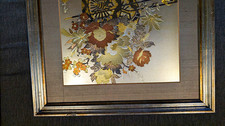 LIN-ART LTD Framed Japanese Style Floral & Fan Art Print Wall Decor picture