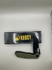 Kubey 2021 New Vagrant Liner Lock Folding Knife, Green G-10 Handles KU291E picture