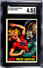 1962 Bubbles Mars Attacks  # 21 Prize Captive  SGC 4.5 picture