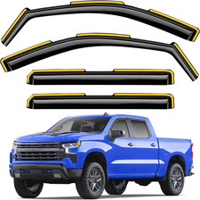 In-Channel Window Rain Guards for Chevy Silverado/Gmc Sierra 1500 2019-2026 Crew picture