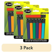 3-pack Scripto Lighter Views Lighters View Spark Adjustable Flame 7 Pack picture