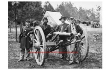 Horse Artillery PHOTO Battery A 2nd US Artillery Cannon Officers Civil War Union picture