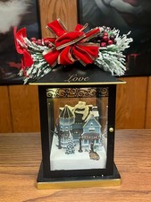Bradford Exchange Thomas Kinkade LOVE Led Christmas Lantern Sparkle Of Season picture