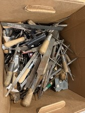 Lot of Antique Vintage Woodworking Tools - Drill Bits, Files, etc picture