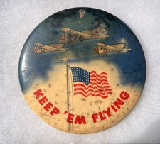 Vintage WWII General Paper Corp Keep Em Flying Paperweight Homefront picture