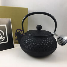 IWACHU Japanese Cast Iron Tetsubin Teapot Black Honeycomb (22 Oz.) Made in Japan picture