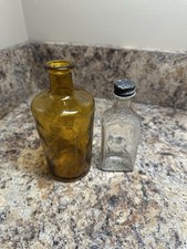 2 Vintage Mini Bottles 1 Made In Illinois USA 1 Made In Japan picture