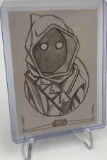 2025 Topps STAR WARS JAWA Sketch Art Card Artist Signed Autograph SILVER 1/1 picture