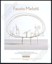 2008 Fausto Melotti The Game of Pairs sculpture photo NYC gallery vtg print ad picture