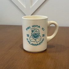 Vintage PSI IOTA XI Sorority Diner Mug KALAMAZOO 1979 Coffee Cup Clown picture
