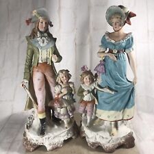 Antique 1880s Carl Schneider Bisque Figurine Set Family Made In Germany 🇩🇪 16” picture