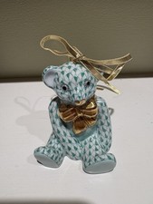 Rare Flawless Herend Porcelain Bear Ornament picture