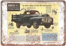 1948 Ford Light Duty Truck Vintage Auto Ad Retro Look Metal Sign AN3260 picture
