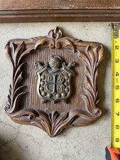     Vintage 1947 MASCO Newark Heraldic Crest Wall Plaque Knight Shield picture