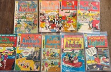 9 Vintage Archie Giant Series Comics Lot 1970s Betty Veronica Jughead Reggie picture