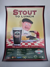 Vintage 1999 Boulevard Brewing 18x24 Poster Stout to Lunch Kansas City Irish picture