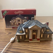 Vintage 1995 Lemax Village Dickensvale Porcelain Lighted House w Box & Bulb picture