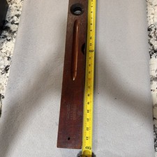 Vintage Stanley Early 24” Cherry & Brass Level For Restoration picture