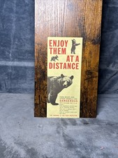 Vintage 1960s National Park Service Bear Safety Animal Wildlife Grizzly Black picture