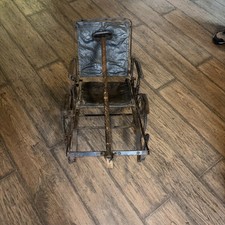Antique 1800's Baby/Child Buggy Carriage Stroller Doll Pull Steam Punk VTG picture