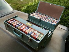 Vintage Vacuum Tube Repair Case + 250 Tubes Raytheon RCA Philco Sylvania GE Etc picture