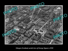 Glasgow Scotland Aerial View Of George Square c1930 Old Large Historic Photo picture