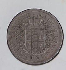 New Zealand 1961 Elizabeth II Half Crown Coin, Mintage, Vintage Collectible picture