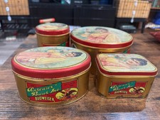 Vintage 1992 Budweiser A&Eagle Collectible Nesting Tin Set of 4 - Bud Girl picture
