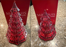 Marquis by Waterford Red Crystal Christmas Trees Set of 2 (6.5