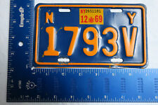 1969 69 NEW YORK NY MOTORCYCLE MC LICENSE PLATE TAG #1793V NATURAL STICKER picture