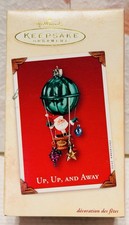 2002 “Up, Up & Away” Hallmark Keepsake Ornament Santa & Toys Balloon Ride BNIB picture