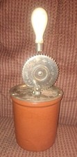 Vintage A&J Big Bingo No. 71 Mixer W/ Original Crock & Lid, Hand Crank USA Eggs  picture