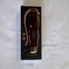 Case XX 6207 SS Mini Trapper Old Red Bone Gator Jig 2-Blade SS Slipjoint picture