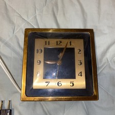 Vintage GE General Electric Art Deco Brass Desk Mantel Clock Model AB-4F52 picture