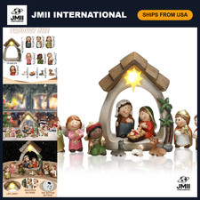 12 Pcs LED Light Christmas Nativity Scene Set for Indoor Holiday Decor picture