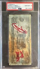 Robert O'Neill Signed Original Al-Qaeda Bin Laden Bank Currency PSA 10 picture