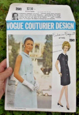 Vintage Federico Forquet Sewing Pattern Vogue Couturier Dress Size 12 picture