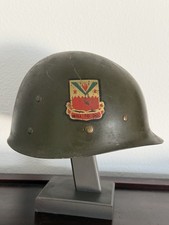WW2 Era US army M1 Helmet Liner 195th Field Artillery Battalion 6th Army Decal picture