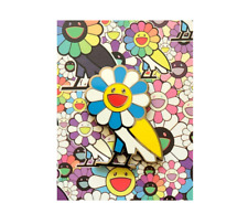 NEW Takashi Murakami x OVO Octobers Very Own Blue Flower Owl Pin 2019 SEALED picture