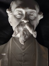 Rare Antique 1868 Jean Gille / Baury Bisque Porcelain Bust of Napoleon III picture