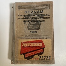 Czechoslovakian Phone Book 1939 (year Hitler invaded) Prague History WWII picture