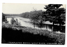 Postcard Templeton Bayou Wolf River Fremont Wis WI Wisconsin RPPC picture