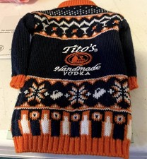 Tito’s Vodka Bottle Mini Sweater Christmas Holiday 2025 Black & Orange lot of 4 picture