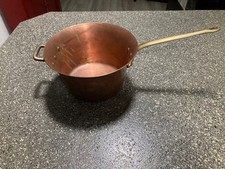 LARGE RUFFONI vtg copper splayed pot italian pan sauce saute stock baking 10x6 picture